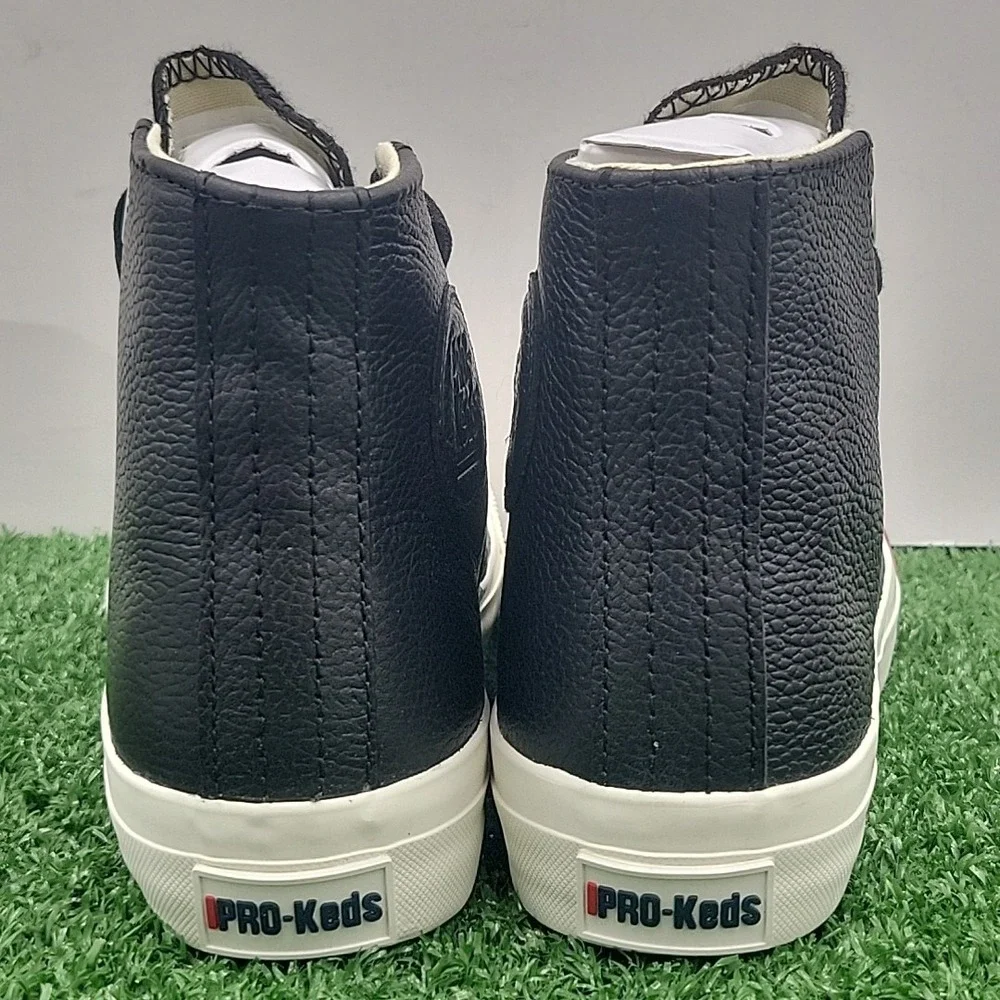 Pro Keds Royale Hi Shoes Men's 6 Medium High‎ Top Black Leather Sneakers w/ Box